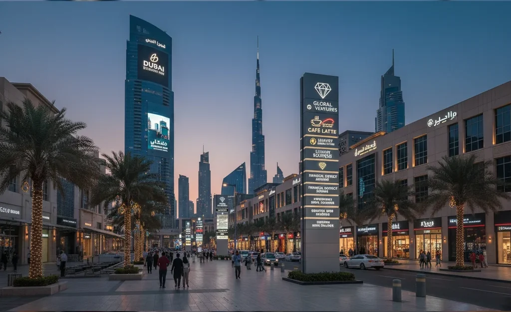 signages for dubai businesses