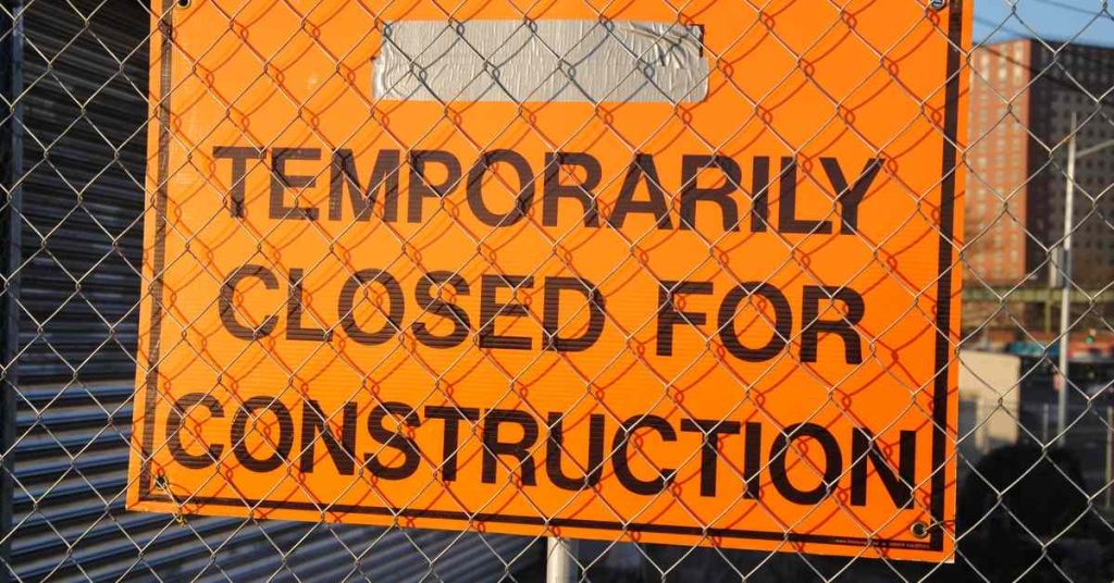 construction area signage