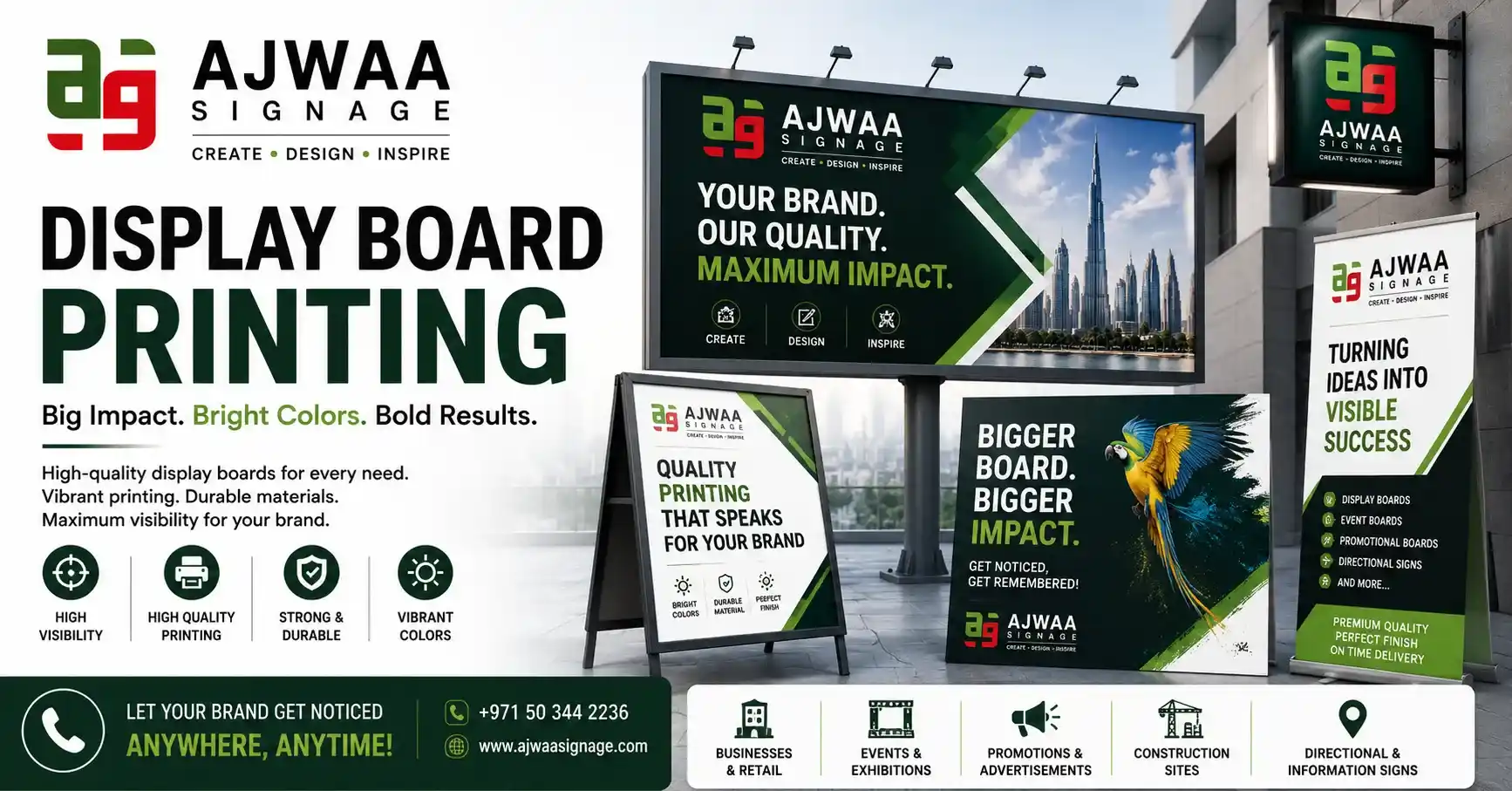 display board printing in dubai