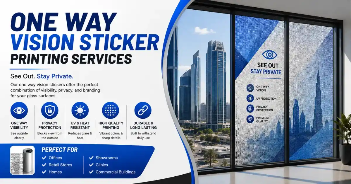 one way vision sticker printing